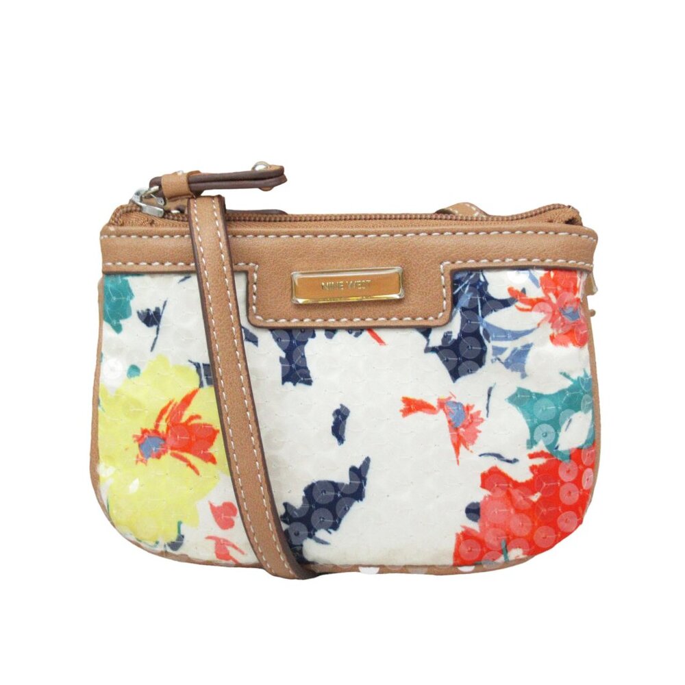 Nine West Small Flowers Sequin Crossbody Bag